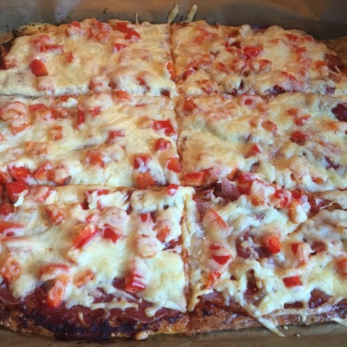 Keto Pizza gebacken