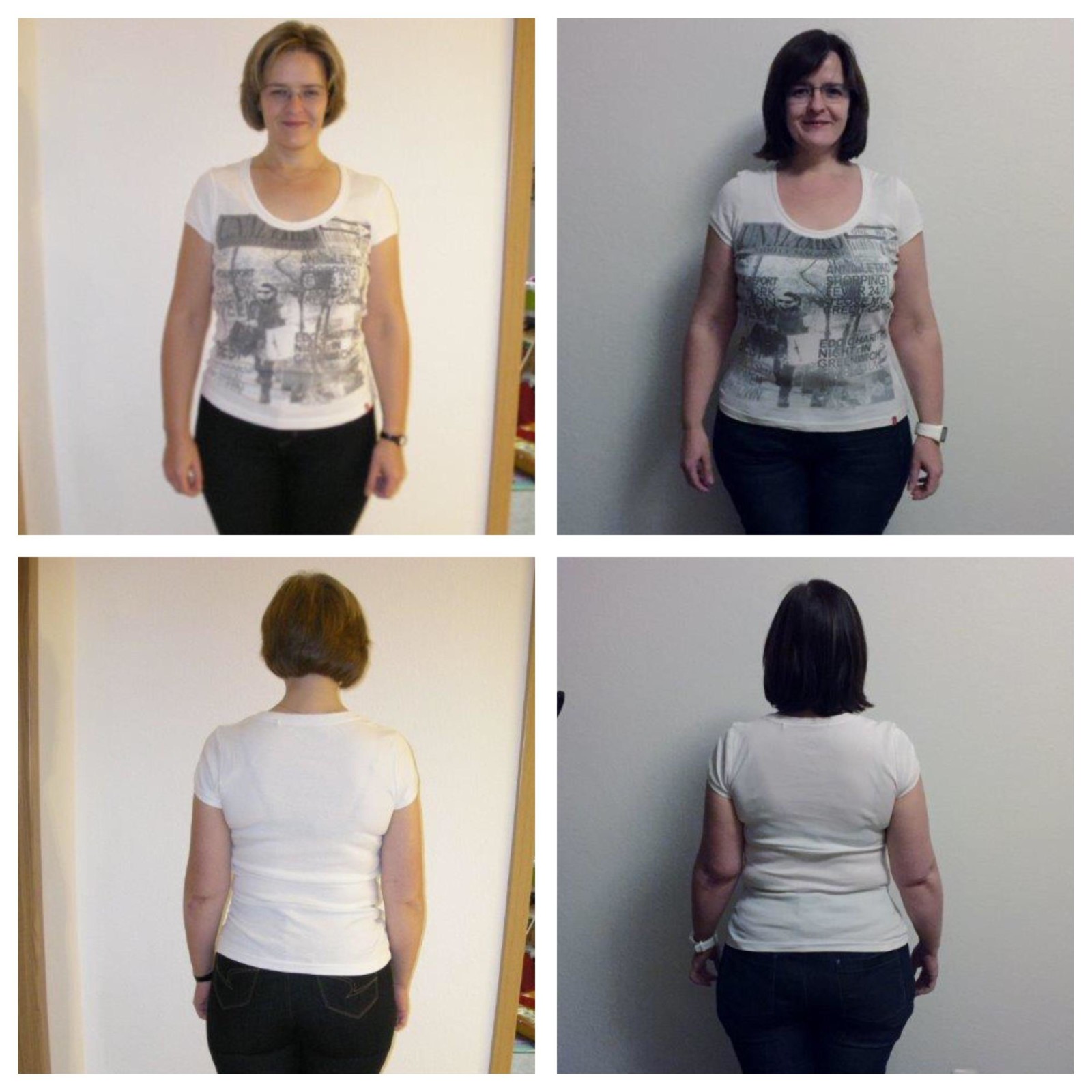 Links: 2009 und 70kg, Rechts: 2016 und 93kg.