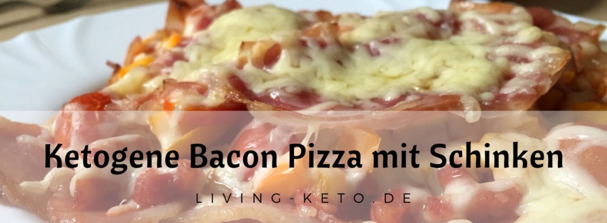 Ketogene Bacon Pizza mit Schinken