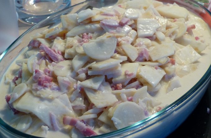 Petersilienwurzel Sellerie Auflauf Auflaufform 1