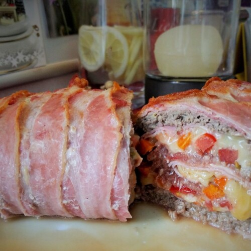 Bacon Burger Rolle genießen