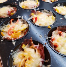 Salami Muffins nach dem Backen