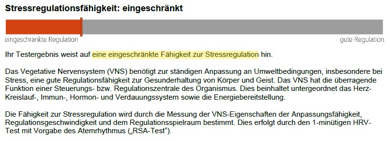 HRV Testergebnis eingeschränkte Stressregulationsfähigkeit vegetatives Nervensystem: Mein Körper braucht Sicherheit