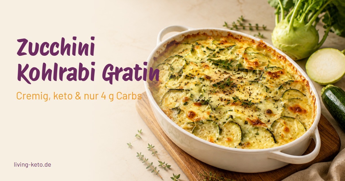 Zucchini Kohlrabi Gratin – cremig, keto & einfach 1 Zucchini Kohlrabi Gratin Du betrachtest gerade Zucchini Kohlrabi Gratin – cremig, keto & einfach